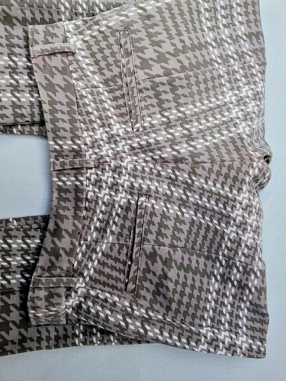Express Womens Houndstooth Plaid Skinny Pants, Size 0L